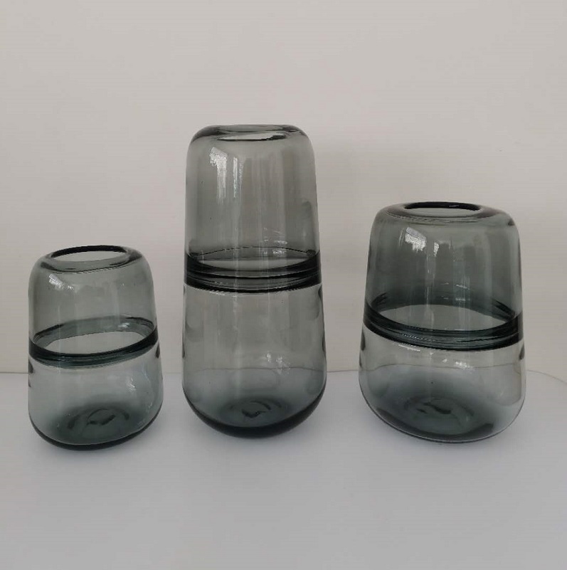 ripple glass vase