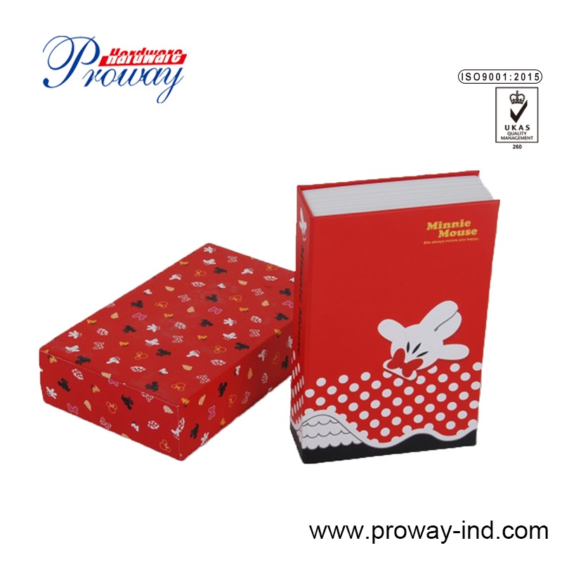High security four color printing book safe box