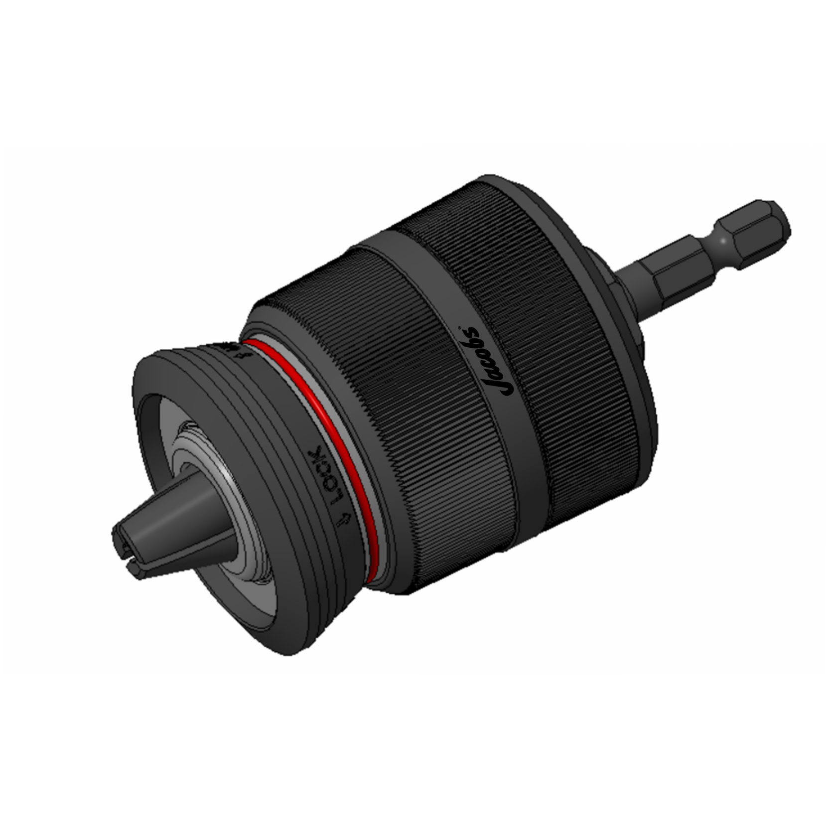 JACOBS 1/2"(13mm) Keyless Impact Driver Chuck with 1/4“Hex Shank