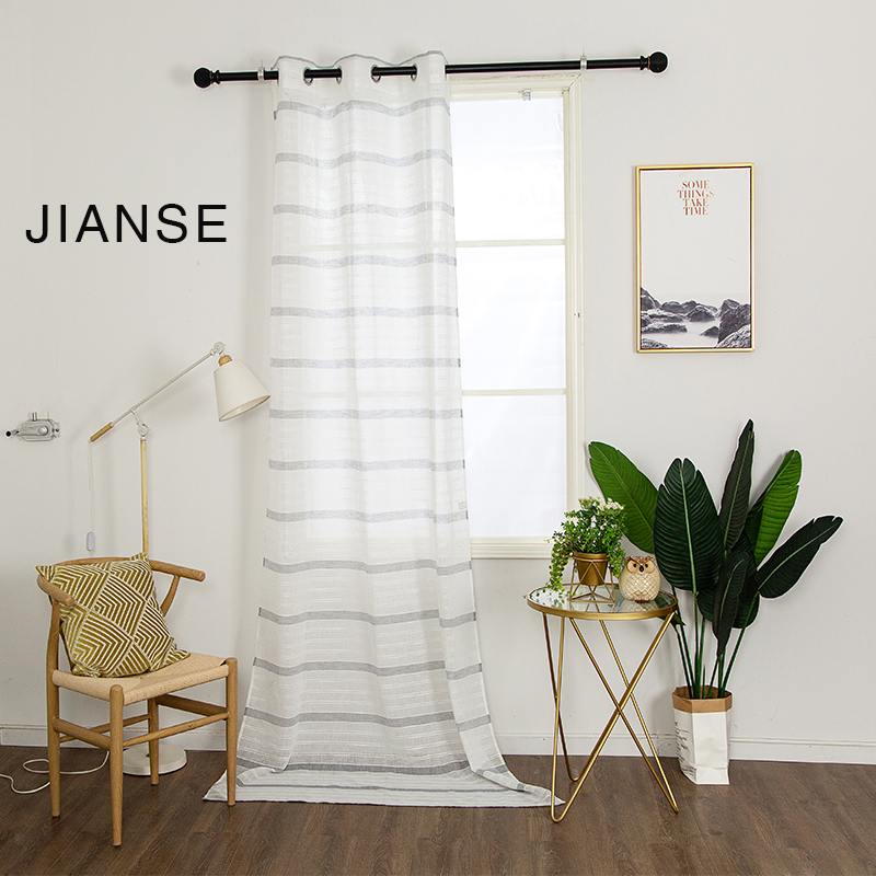 CURTAIN G2683 Colorful curtain fabric stripe engineering curtain shade for window covering