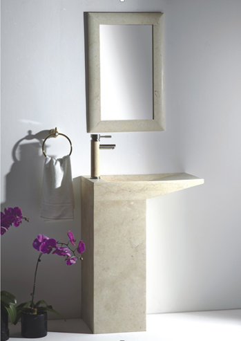 PED-NILD-GL Marble Pedestal Basin