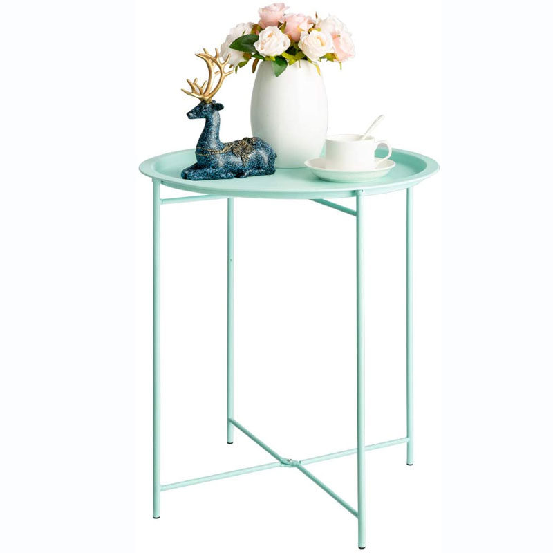 Portable Folding Metal Tray Table