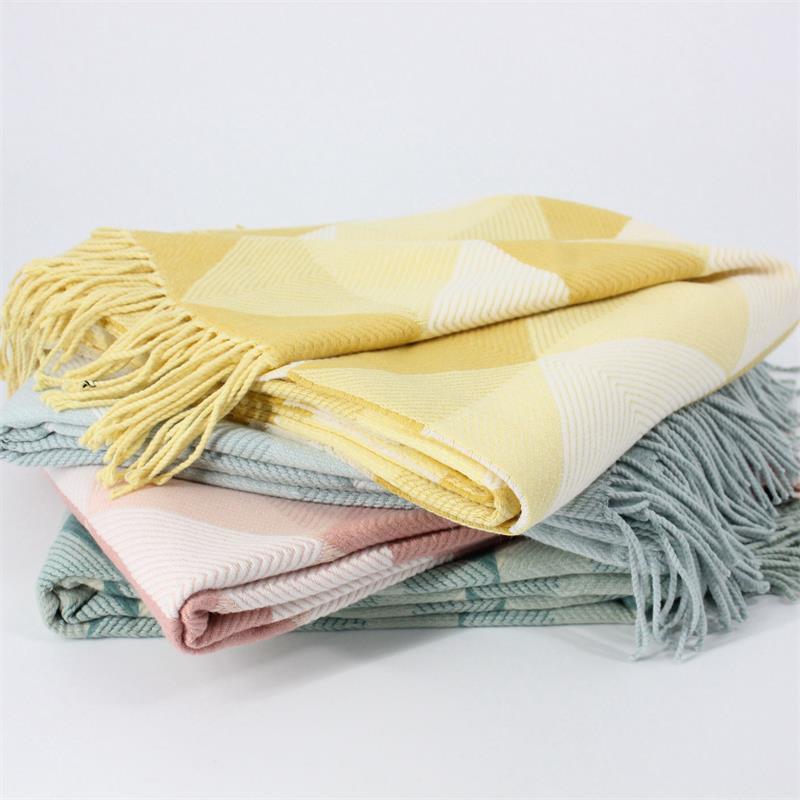 Acrylic Jacquard Woven Throw Blanket