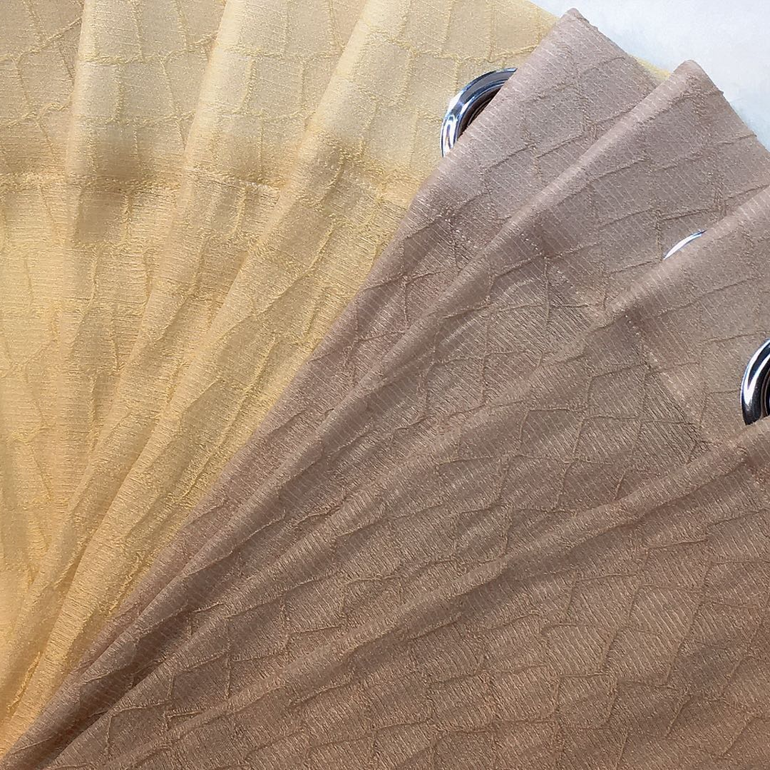 Diamond Jacquard Sheer Cutain Pair