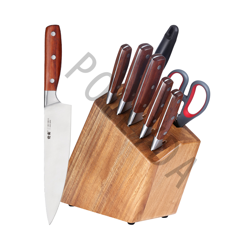 bolster Knife w/rosewood handle kitchen knife Block set 8 PCS