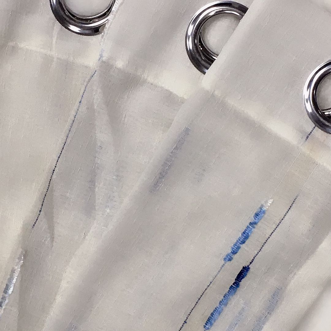 Polyester Linea clips Sheer Cutain Pair