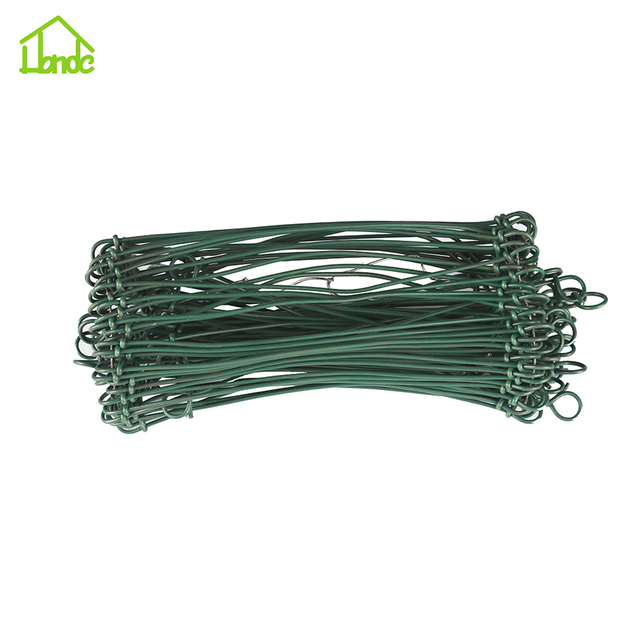 Small green coil plastic coated iron wire