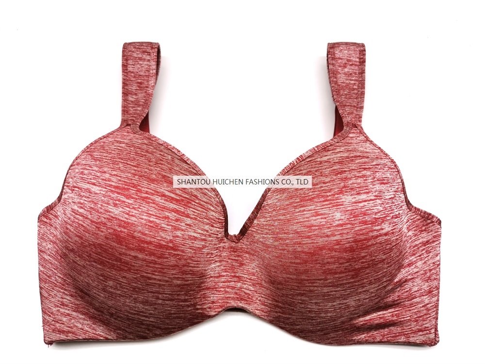 Ladies fasion bra with heather grey fabric
