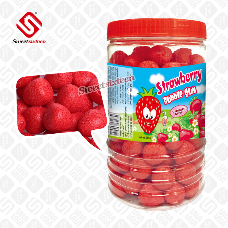 4g Strawberry Bubble Gum With Jar