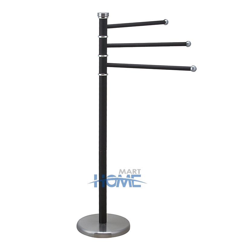 bathroom stainless steel free standing towel holder with heavy bottom/base