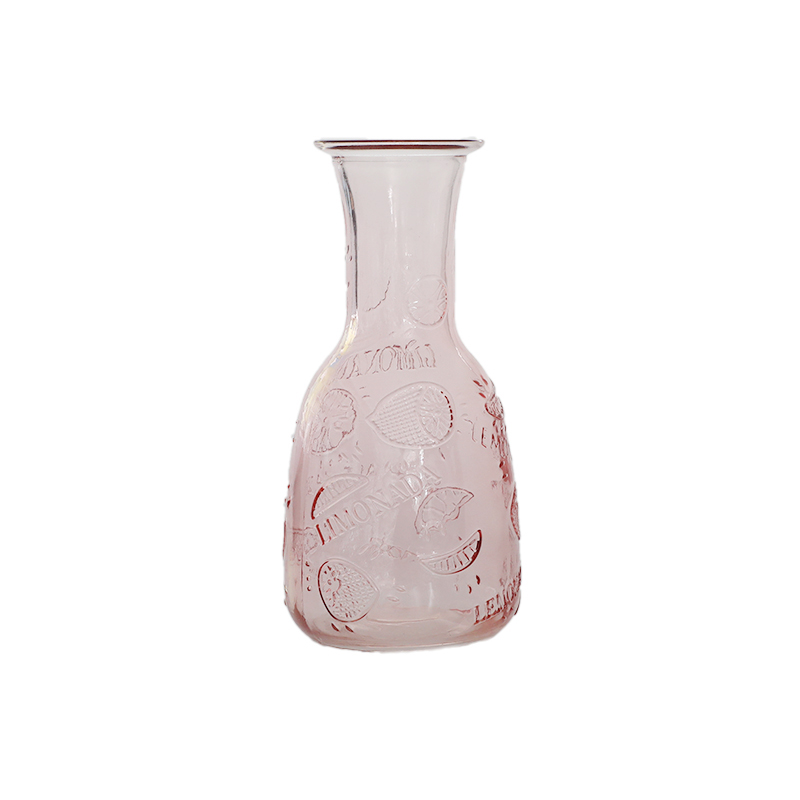 Glass juice bottle