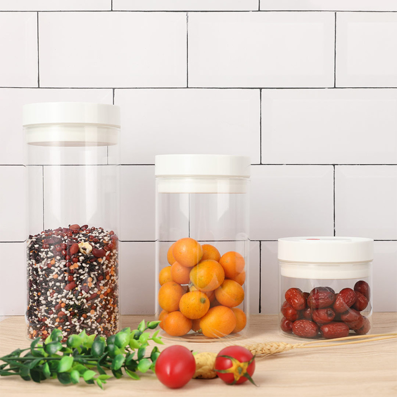 Straight glass vacuum food storage containers 3PCS in one sets