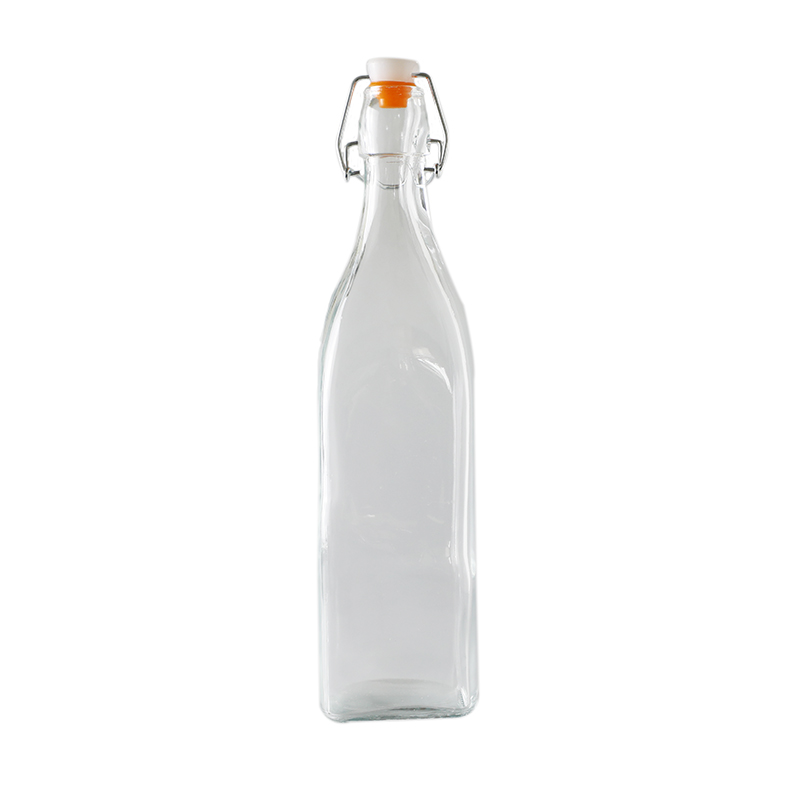 Glass juice bottle