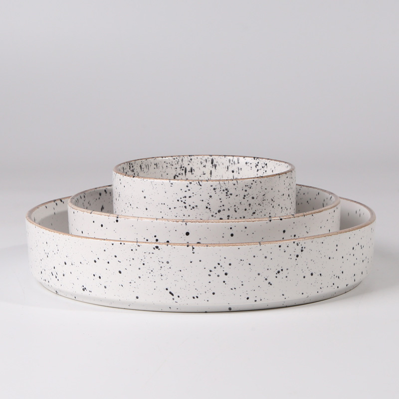 Bowl,mottled effect,Hand Spray point,matte glaze