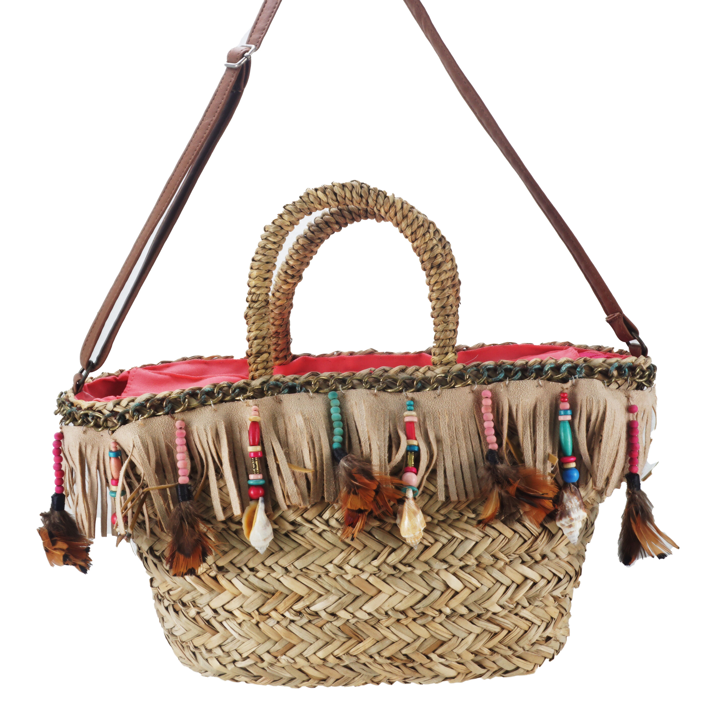 woman straw bag