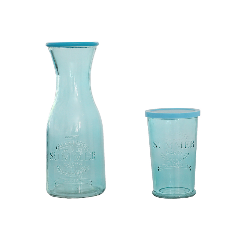 Glass juice bottle