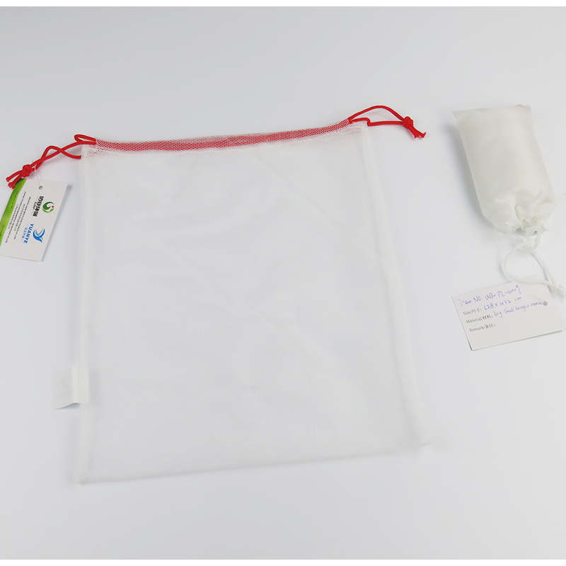 custom eco friendly color drawstring fruit mesh bag