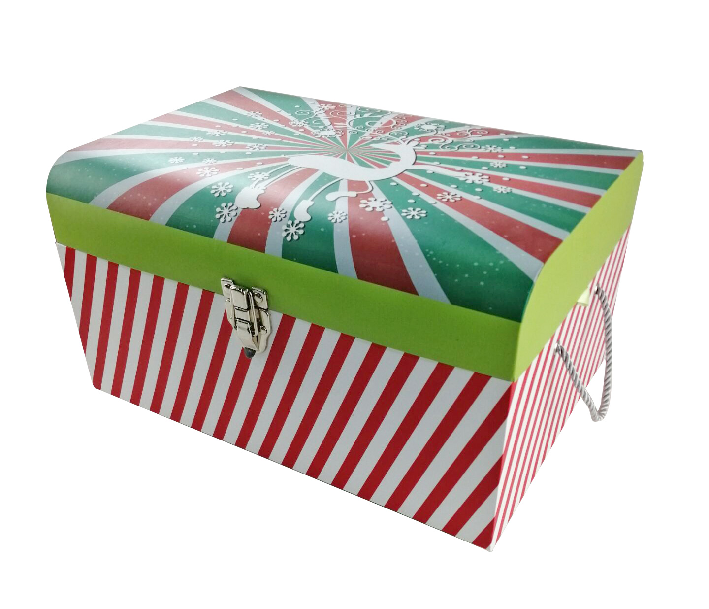 Custom 4C printing Christmas chest paper nested boxes set of three