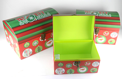 2021 Christmas paper curved shaped chest boxes China manufacturer