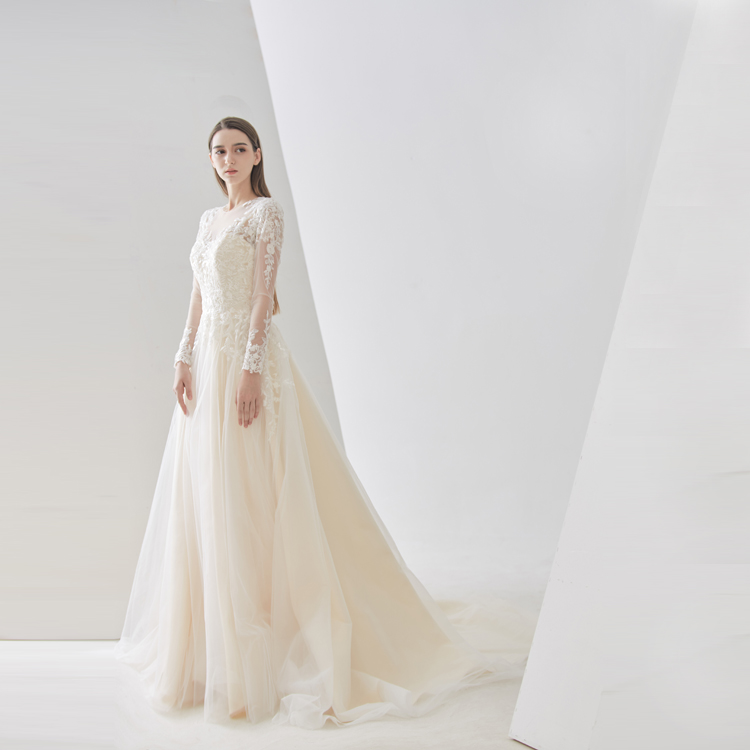 2020 luxury princess long sleeve wedding bridal gown dresses