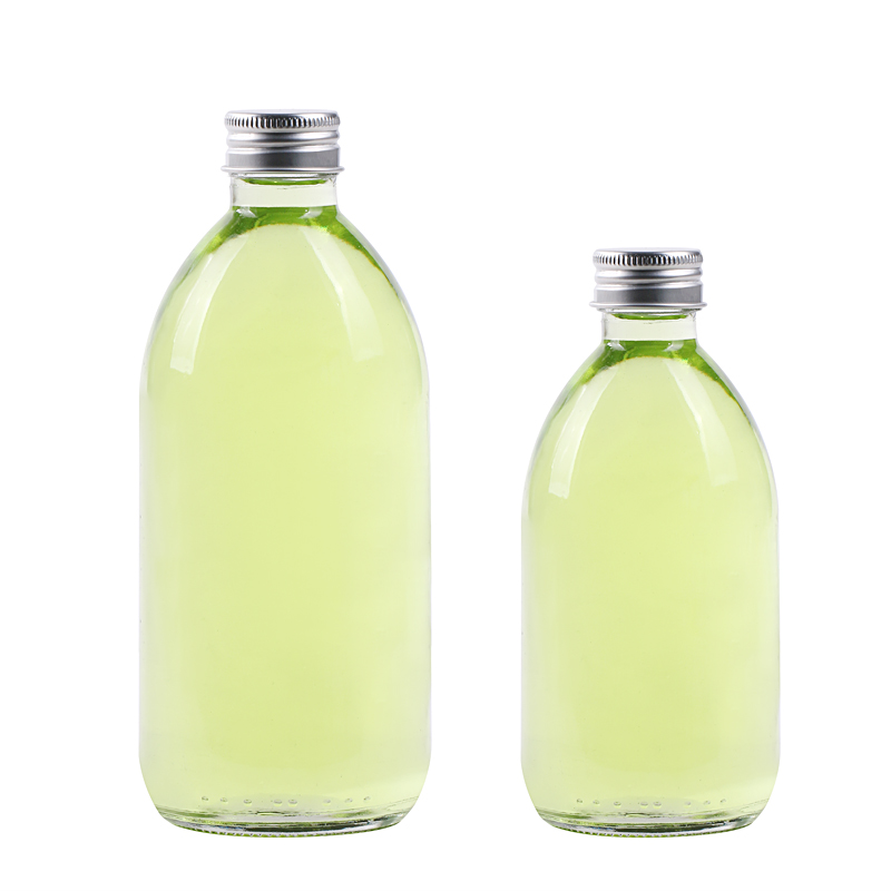 350ml 500ml glass beverage bottle with alumium cap
