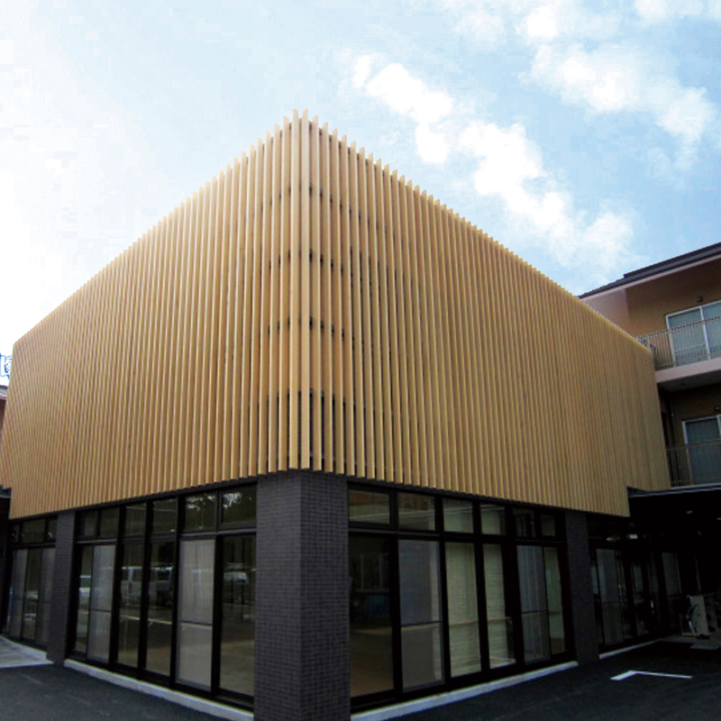 Beige Color Composite Wood WPC Cladding