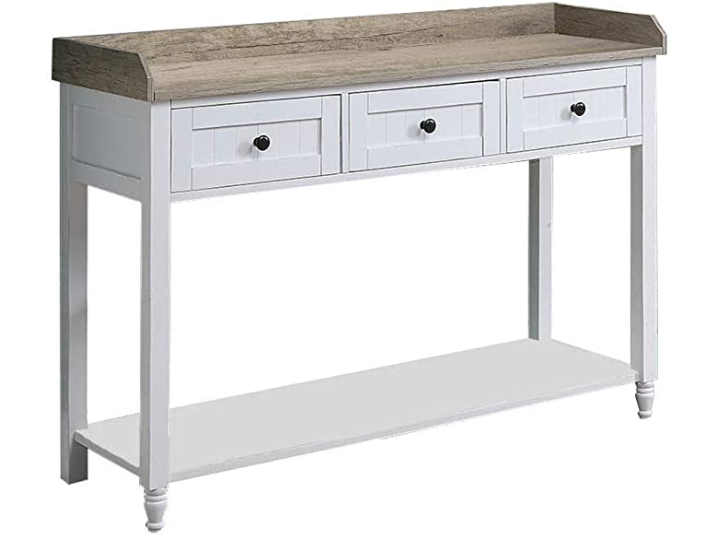 3 Drawer Console Table Sofa Side Table with Shelf for Living Room Office Bedroom, Hallway,Entryway