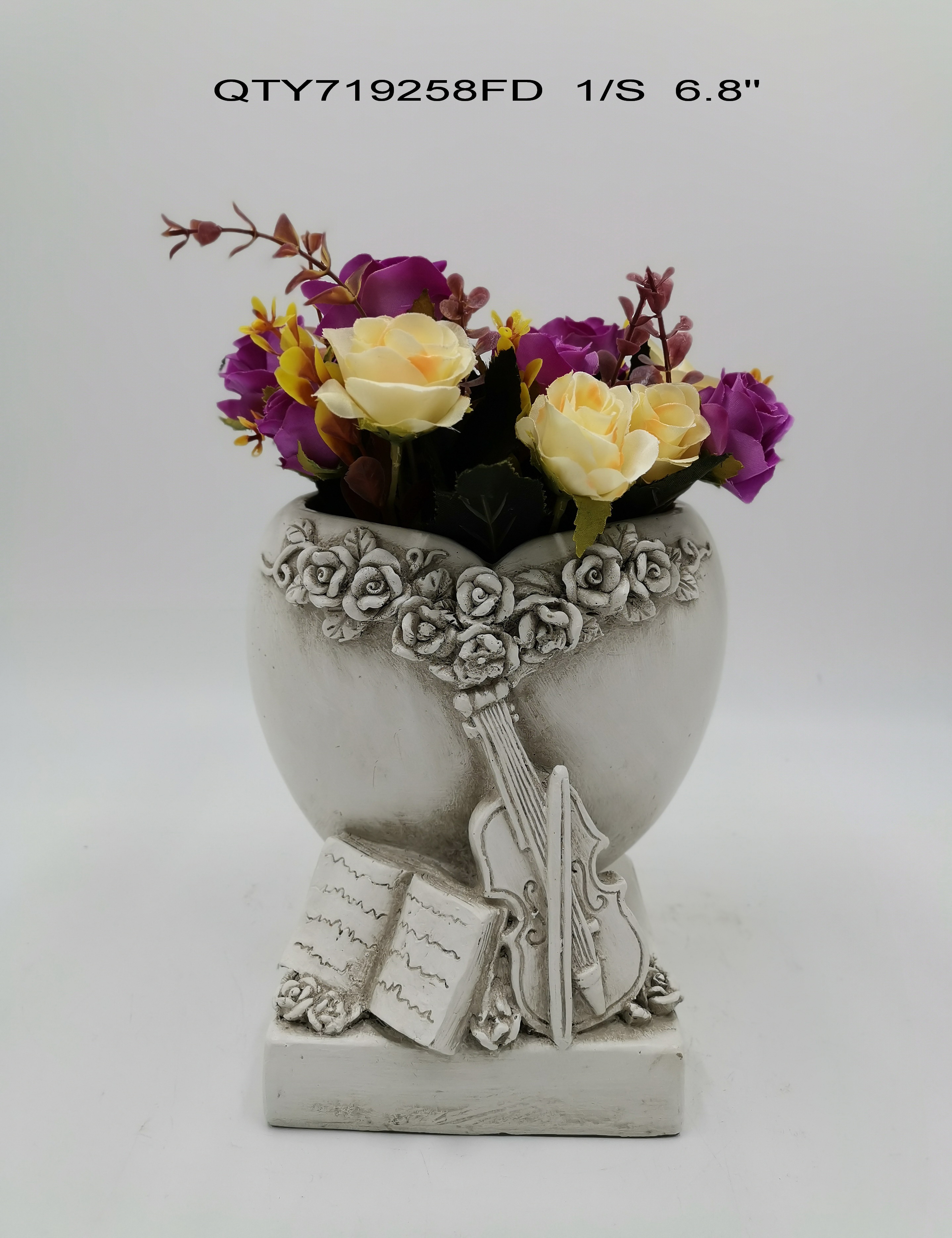 Garden decorations the cemetery Angel with flower pot
