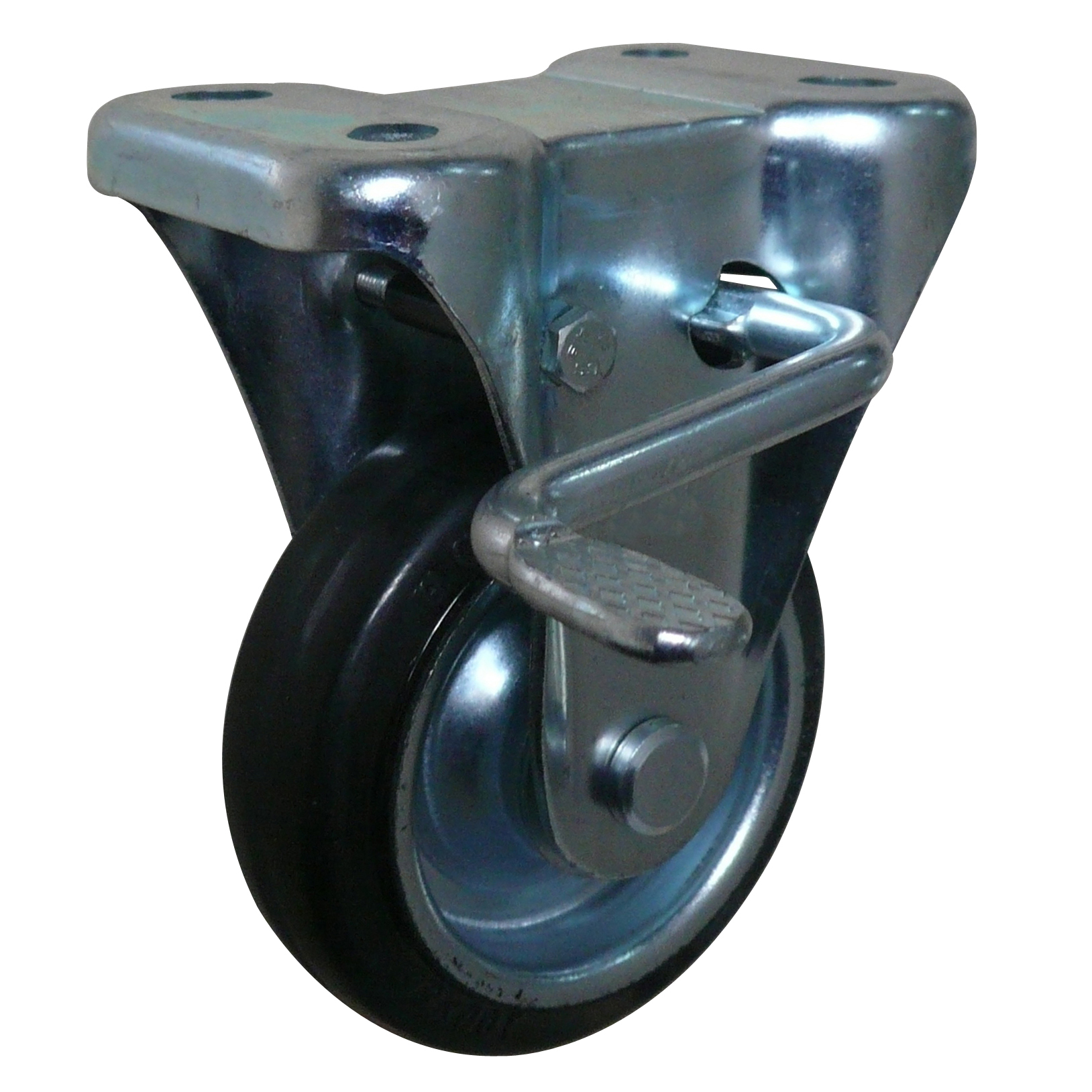 Trolley carts industrial medium duty Japanese style rubber caster with brake
