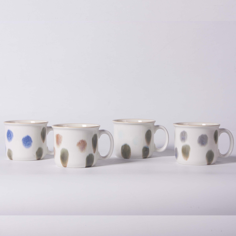 Reactive stoneware mug