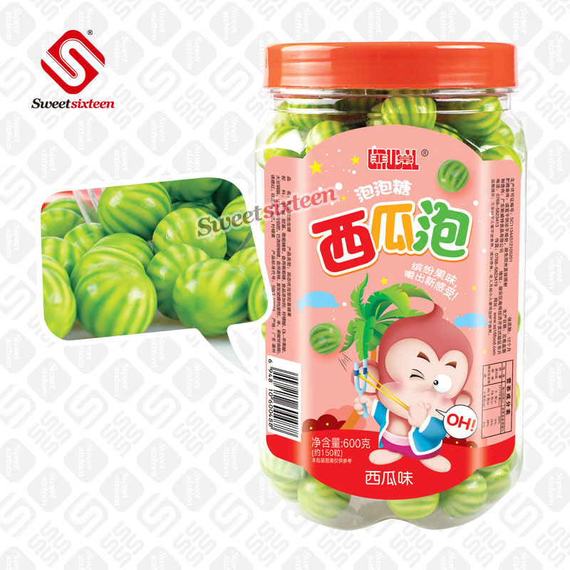 4g Watermelon Bubble Gum With Jar