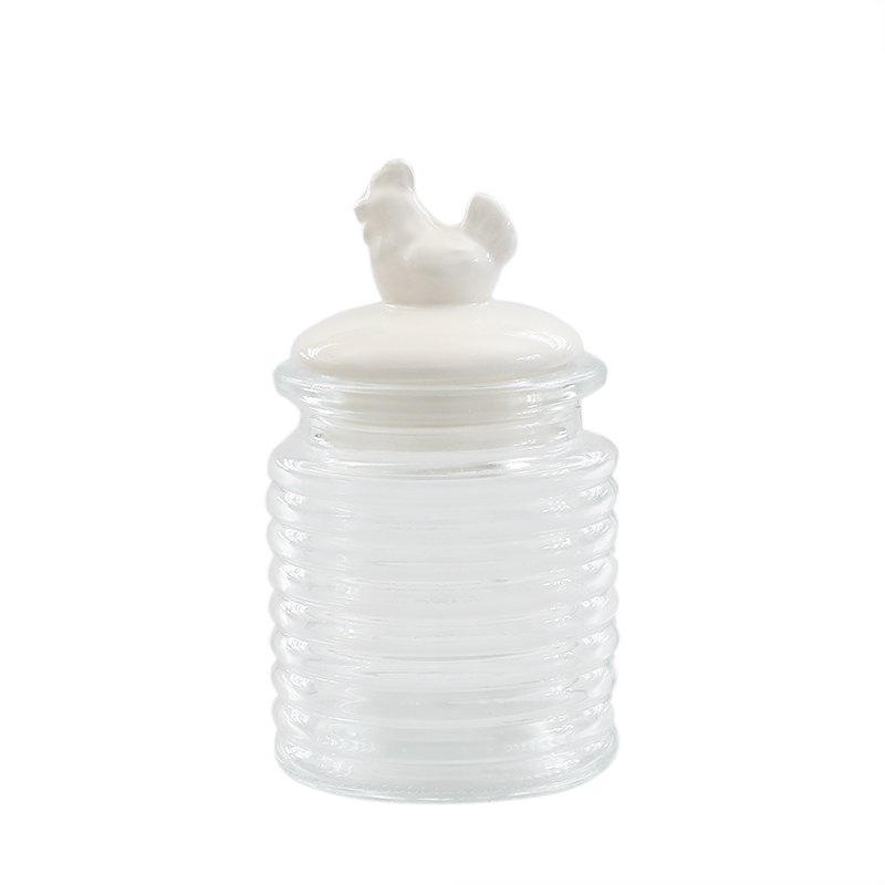 Glass food storage jar Glass bottle