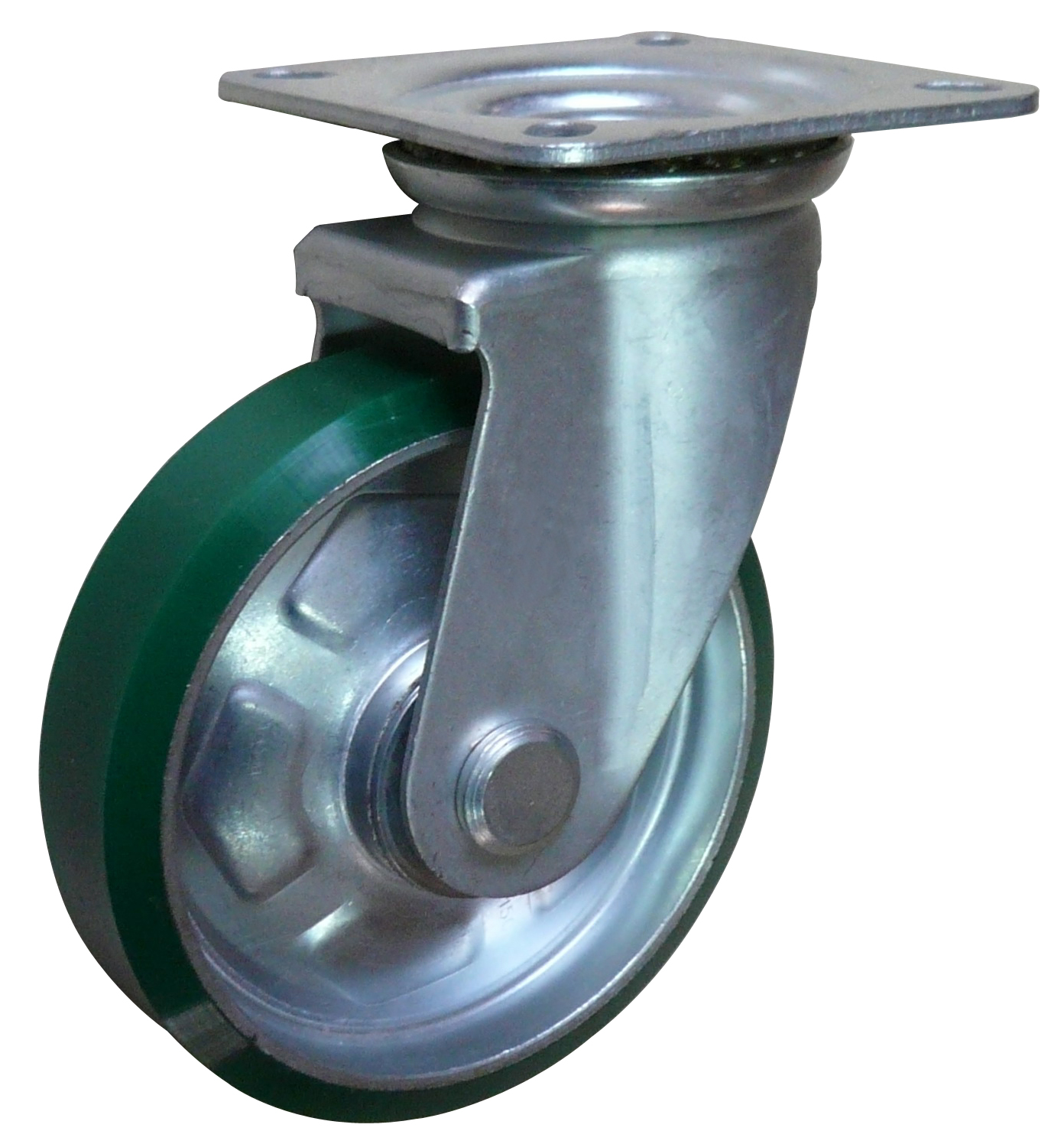 Swivel caster green polyurethane removable trolley caster wheel