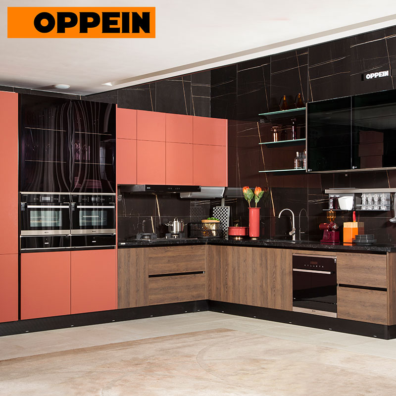 modern kitchen cabinet，kitchen unit, kitchen cabinet, melamine kitchen