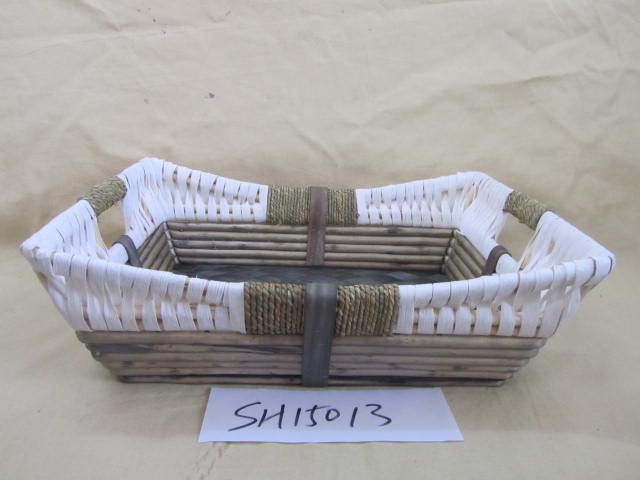 Gushi Yufeng handmade woven basket oval wicker tray gift basket gift packing basket fruit basket Christmas basket tray
