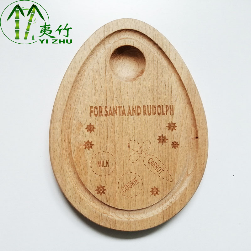 Cute Shape laser engrove Beech bread board,rubber wood printing bread board