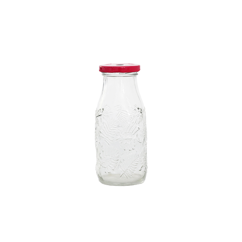 Glass milk bottle