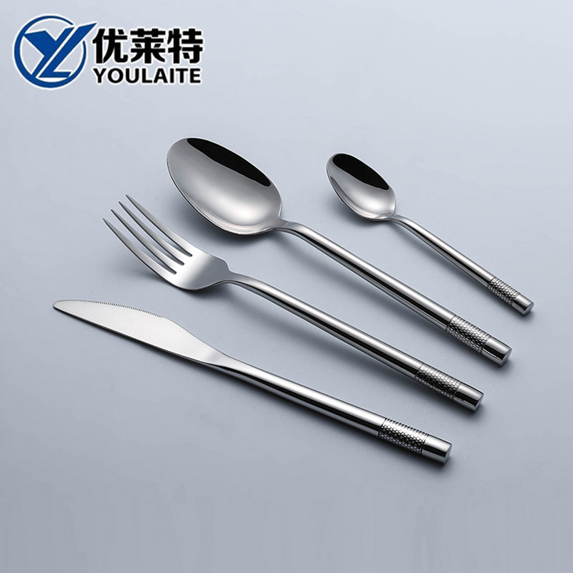 forged handle stainless steel cutlery flatware set spoon fork knife