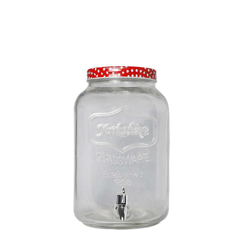 Glass juice dispenser