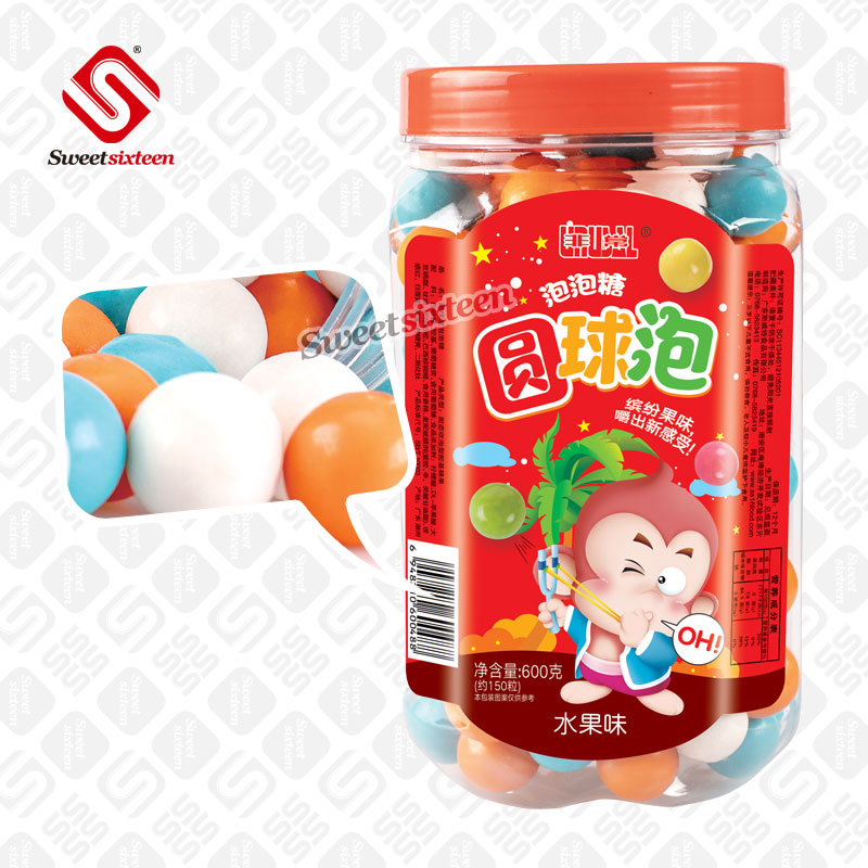 4g Ball shape Bubble Gum With Jar