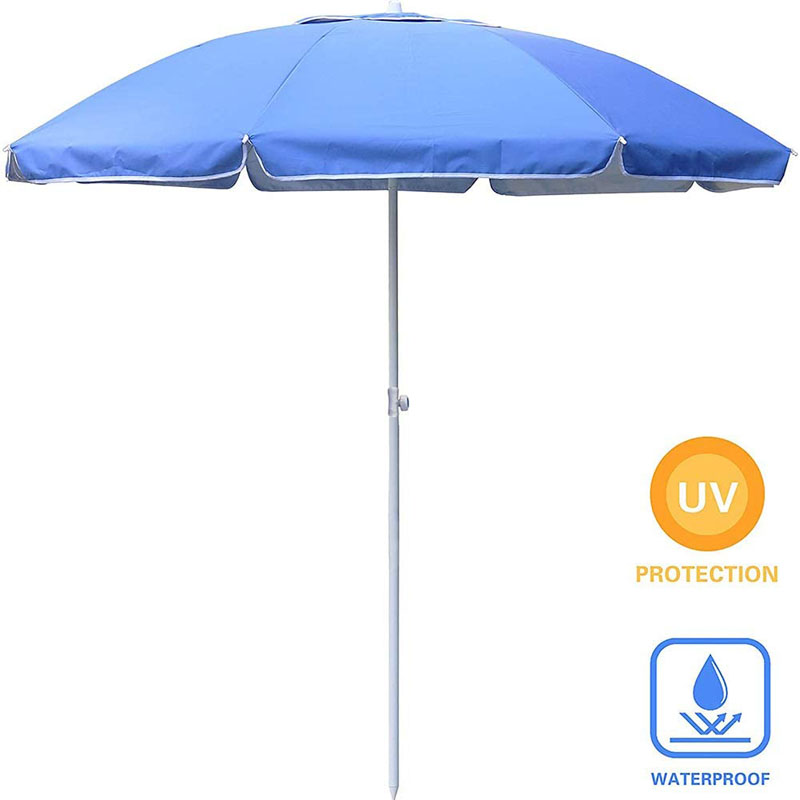 1.8m Fiberglass Beach Umbrella With Tilt