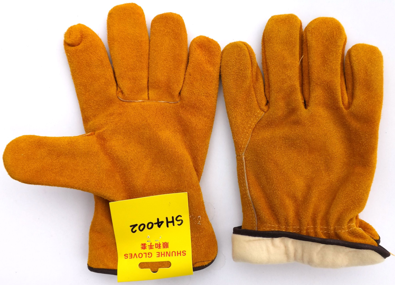 cowhide split leather driver glove