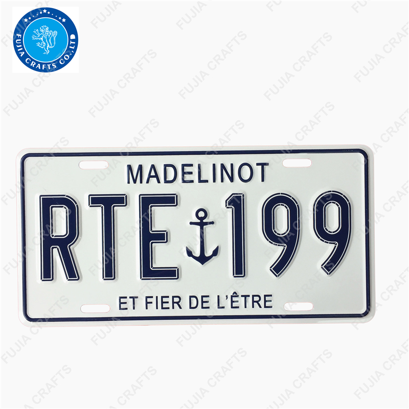 Wholesale custom Logo Car Number License Plate for deco