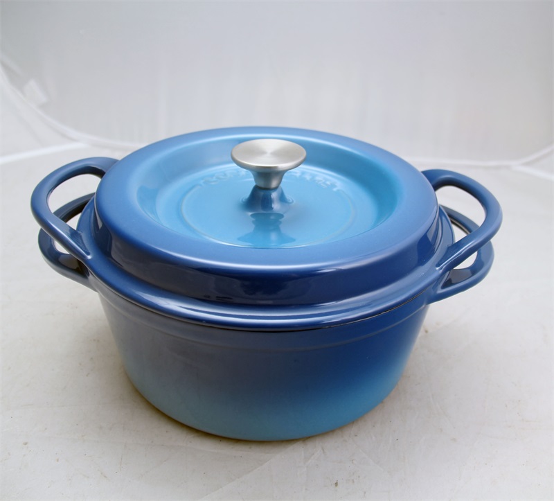 cast iron casserole, enameled