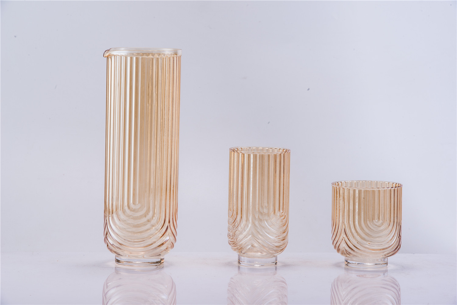 Luster Carafe And Tumbler Glasses
