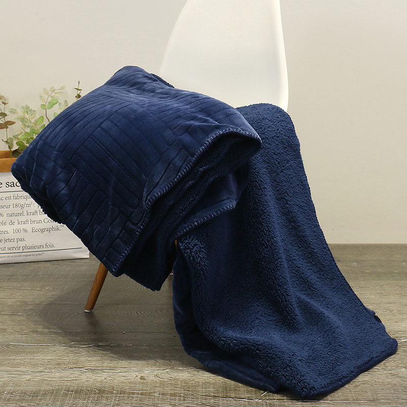 100% polyester Embossed Blanket,Double Layer,Sherpa,Cutting Flannel Fleece,Home Wear,Sleeping Wear,