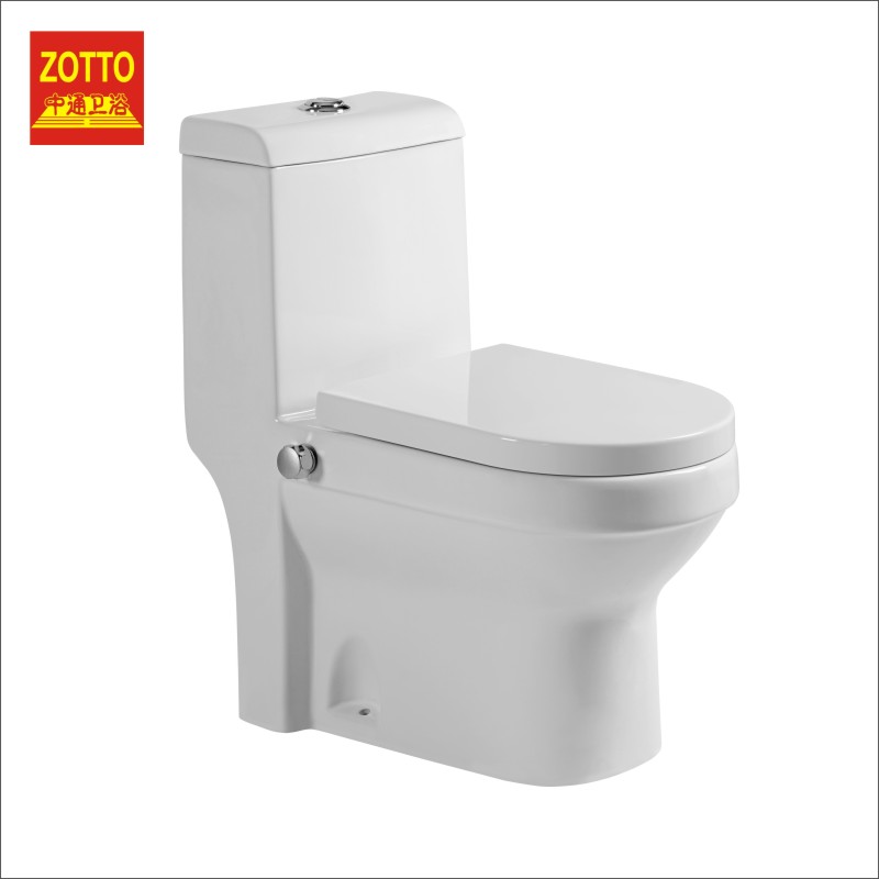 One piece S-trap toilet sanitary ware siphonic wc