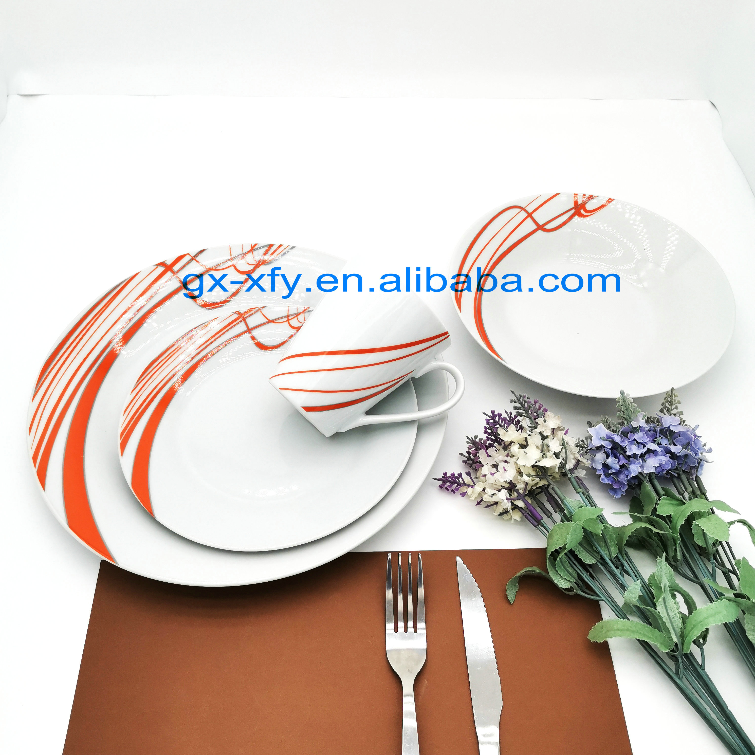 16pcs Round Porcelain Tableware