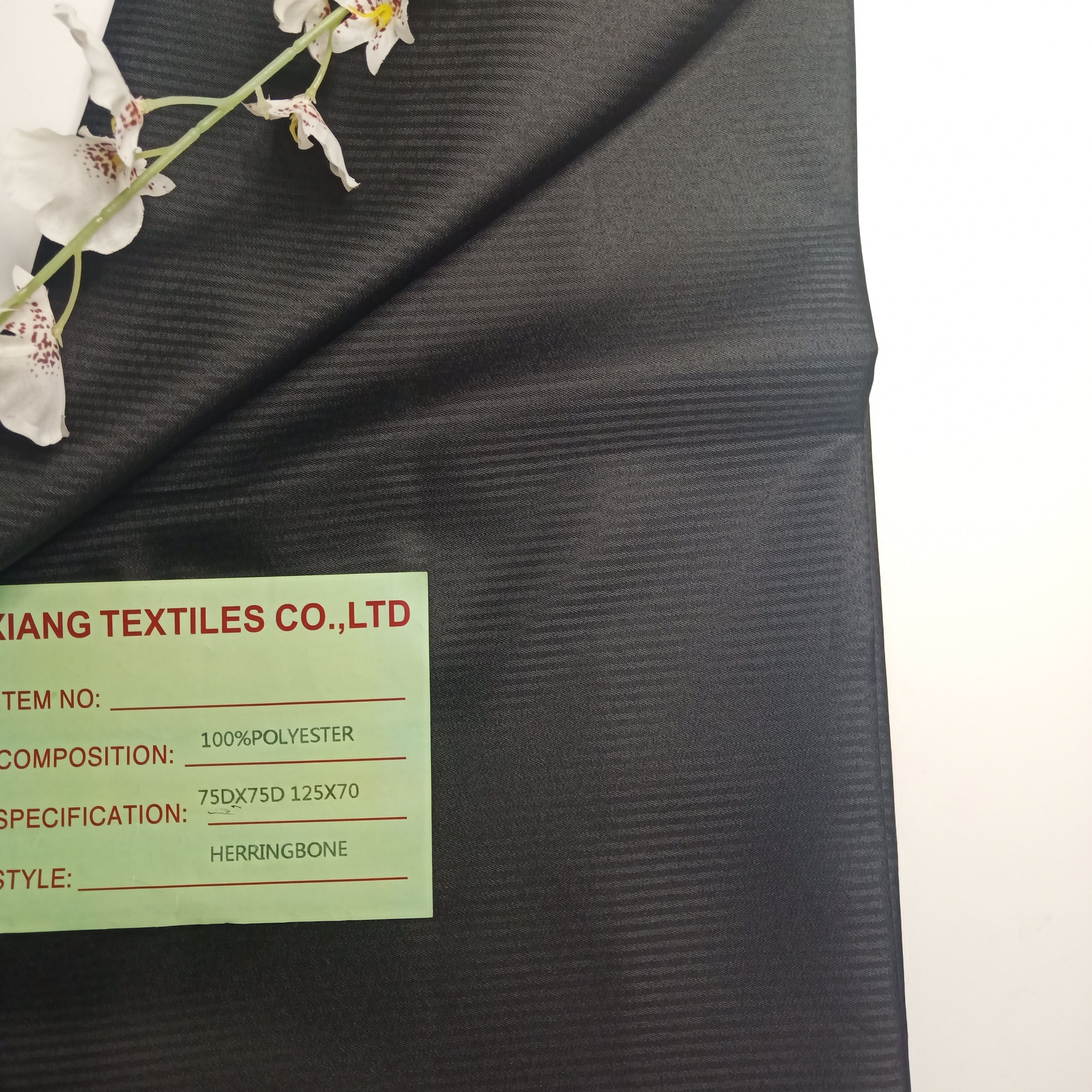 100 Polyester Pocketing Lining Herringbone Fabric 75DX75D 125X70