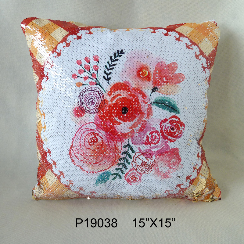 Flower Sequin Pillow